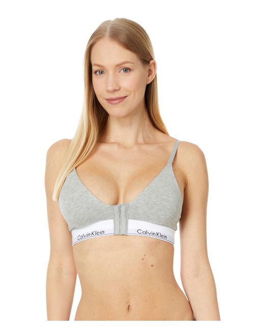 Calvin Klein Blue Modern Cotton Lightly Lined Triangle Recovery Bra