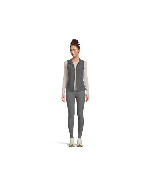 Beyond Yoga Black Venice Zip-Front Vest Jacket, Elastane/Polyester