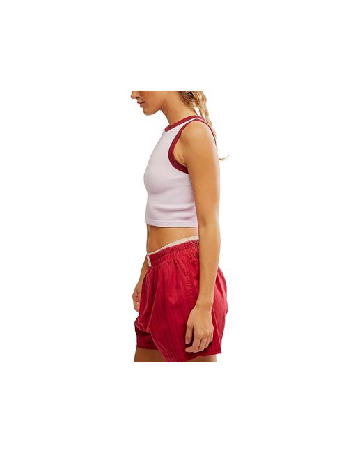 Free People Red Make It Happen Brami Clothing Md-Lg 8-12) Cotton/Polyester