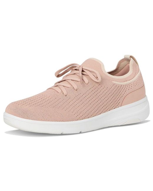 Fitflop Pink Super-q Knit Slip-on Laced Sneakers