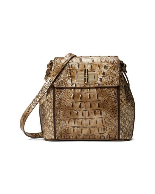 Brahmin Leather Cooper Margo Crossbody in Beige (Natural) Lyst