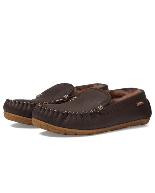 L.L. Bean Brown Wicked Good Slipper Moosehide Venetian for men