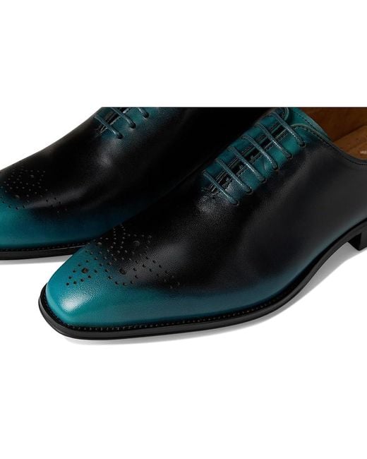 Stacy Adams Blue Hallquist Plain Toe Lace-Up Shoes, Leather for men