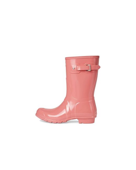 Hunter Black Original Short Gloss Rain Boots, Rubber