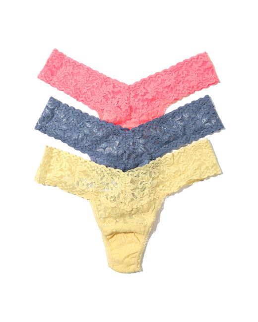 Hanky Panky Multicolor Signature Lace Petite Thong 3-pack