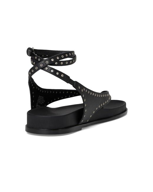 Madewell Black Millie Thong Lace Up Sandals