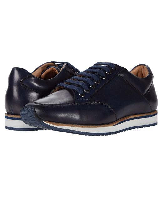 Anthony Veer Leather Barack Court Sneaker in Navy (Blue) for Men | Lyst