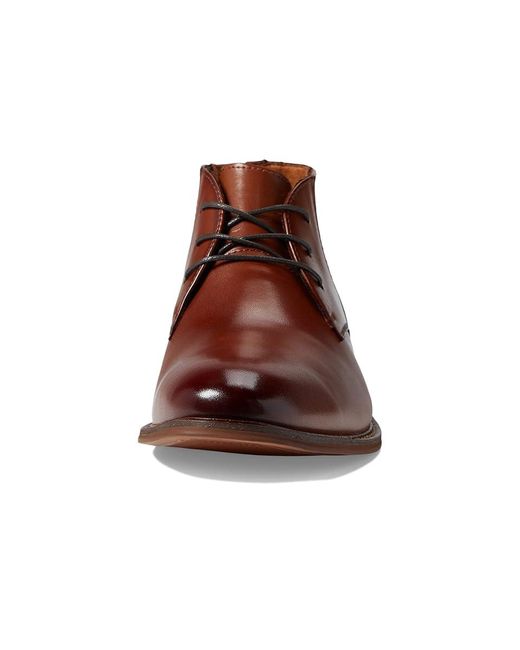 Stacy Adams Brown Maxwell Plain Toe Demi Boot (Cognac) Shoes for men