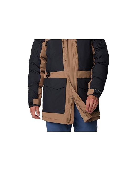 Columbia Black Marquam Peak Fusiontm Ii Parka Jacket Delta/ Cotton/Faux Fur/Polyester for men