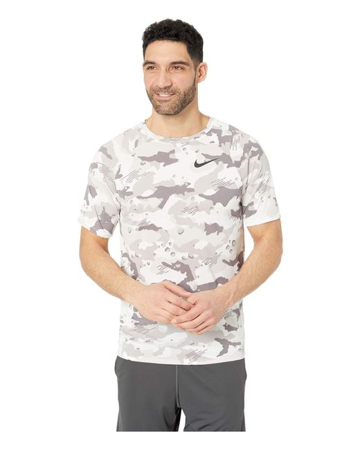 Nike Dry Legend Tee Camo All Over Print in White for Men | Lyst