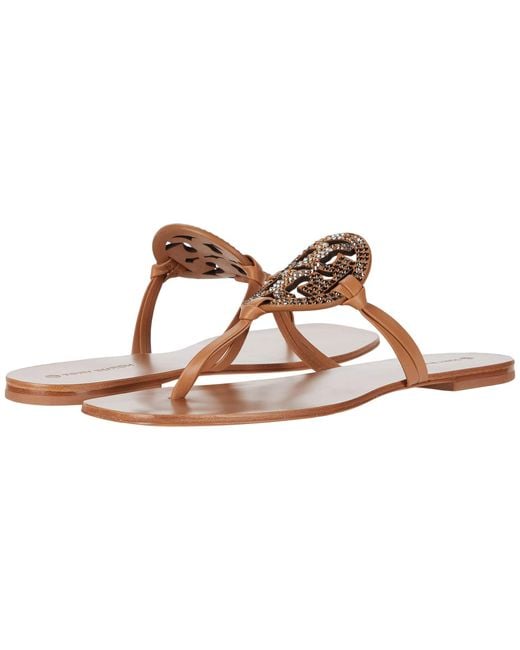 Tory burch miller crystal logo hotsell flip flop