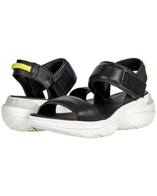 Sorel Leather Explorer Blitz Stride Sandal in Black Lyst