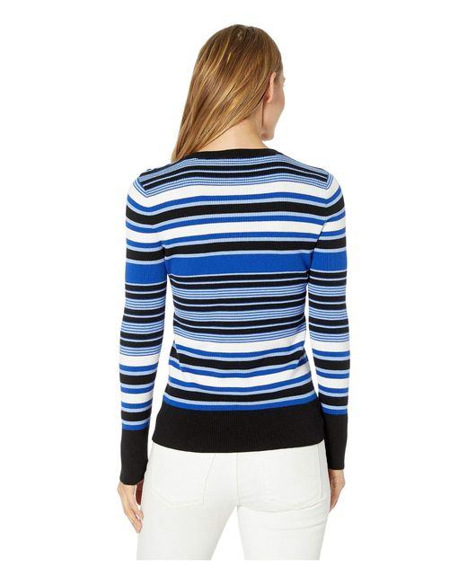 ralph lauren blue and white striped sweater