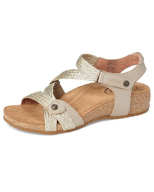 Taos Footwear Metallic Trulie Sandals, Leather