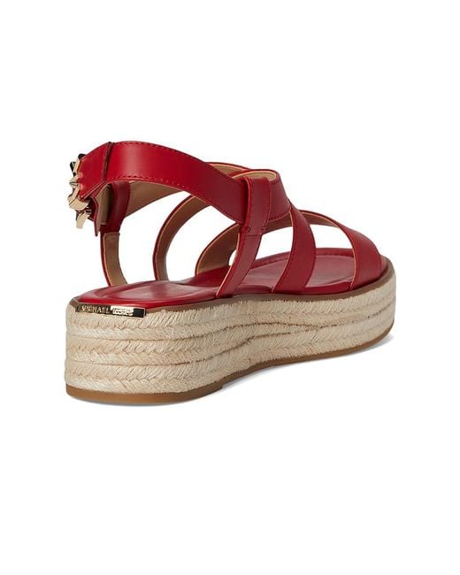 MICHAEL Michael Kors Red Lynn Espadrille Sandal Sandals, Synthetic