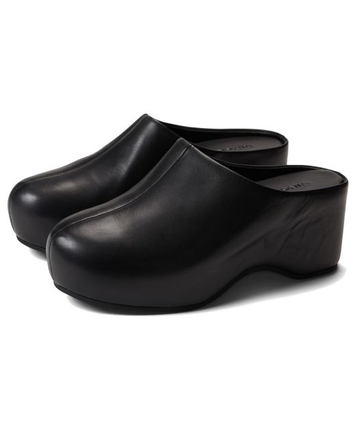 Vince Leather Isa Clog in Black | Lyst