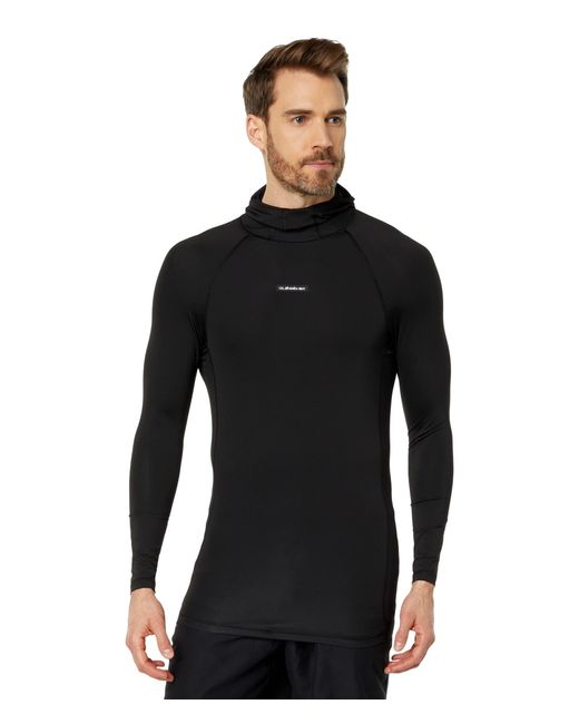 Quiksilver Storm Tripper Long Sleeve Hooded Rashguard in Black for Men