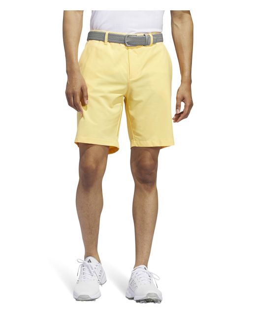 Adidas Yellow Ultimate365 8.5 Golf Shorts for men