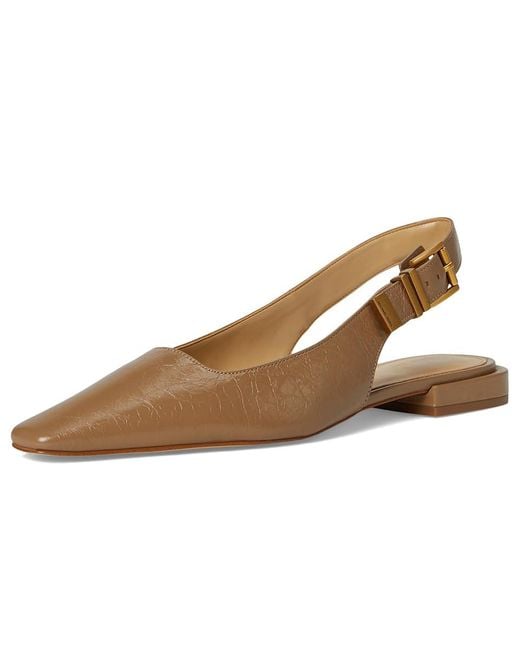 MICHAEL Michael Kors Black Darrington Sling Flat High Heels, Faux Leather