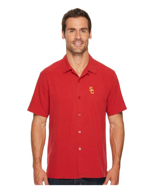 Tommy Bahama Red Usc Trojans Collegiate Series Catalina Twill Shirt for men