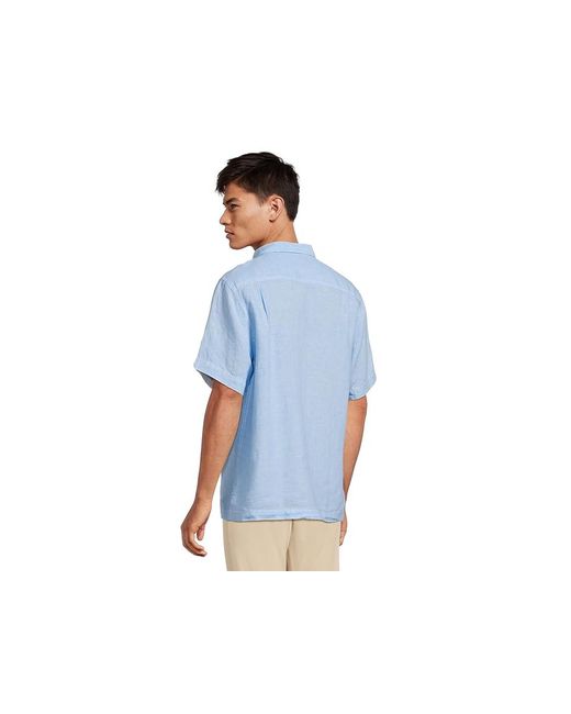 Tommy Bahama Blue Short Sleeve Paradise Breezer T Shirt, Linen for men