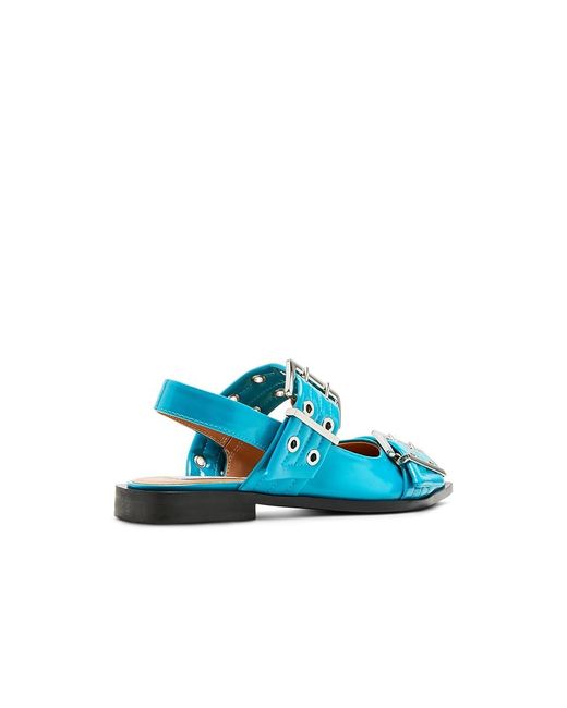 Steve Madden Blue Graya ( Patent) Flat Shoes