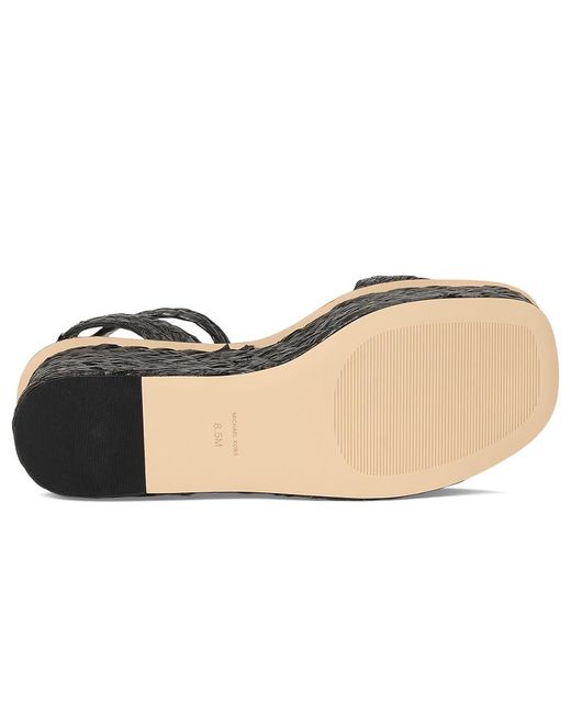 MICHAEL Michael Kors Black Sandra Flatform Wedge Shoes, Synthetic