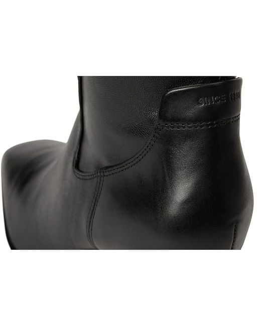Franco Sarto Black Jonie Wide Calf Boots, Leather