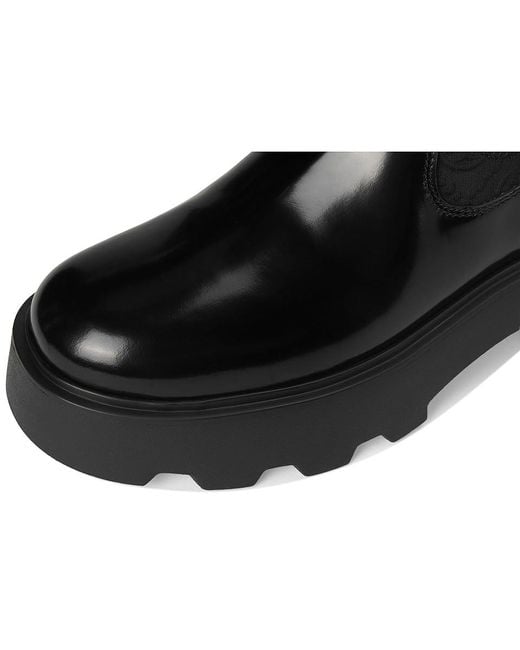 Tory Burch Black Monogram Lug Chelsea Boot 65Mm Boots, Suede
