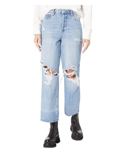 Blank NYC Denim Baxter Rib Cage Jeans Straight Leg With Rips In ...