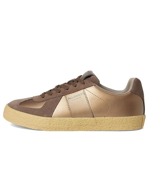 AllSaints Brown Jaimee Met Sneakers Shoes, Leather/Suede