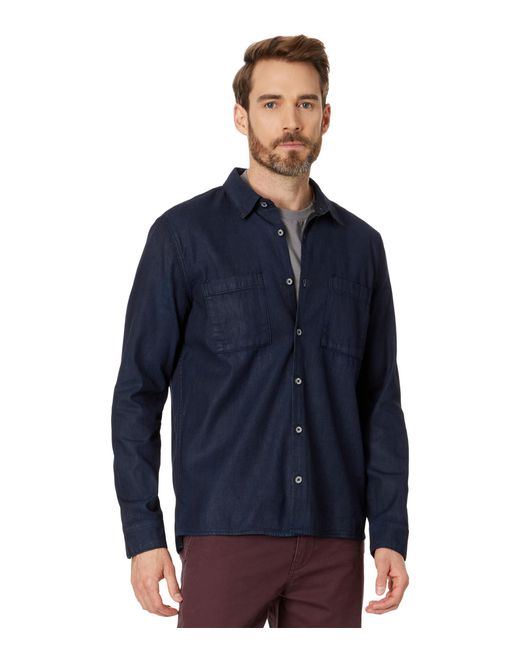 John Varvatos Blue Cole Regular Fit Long Sleeve Shirt W737z4 for men