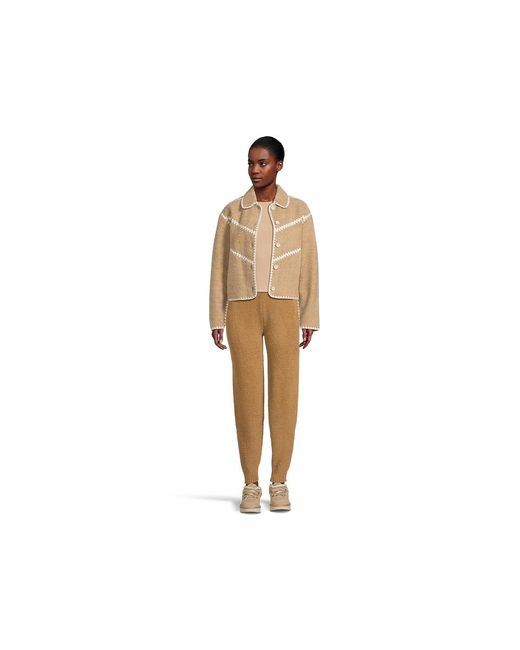 Ugg Natural Ellison Fluff Shell Jacket Vest, Polyester