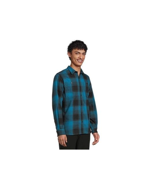 The North Face Blue Arroyo Lightweight Flannel Shirt-Plaid T Shirt, Cotton/Twill for men