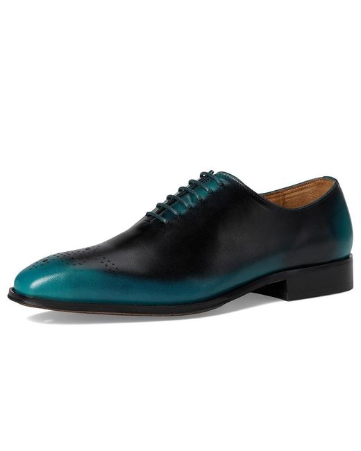 Stacy Adams Blue Hallquist Plain Toe Lace-Up Shoes, Leather for men