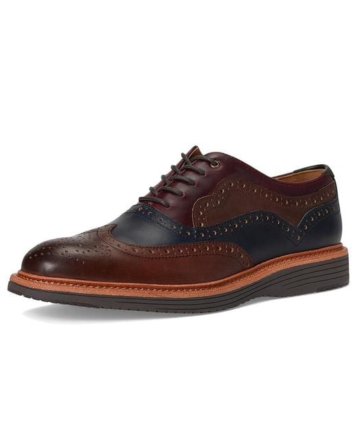 Johnston & Murphy Brown Upton 175Th Wingtip Slip On Shoes Tan/ Oiled American Full Grain 13 M (D) for men