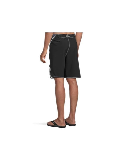 Quiksilver Black Surfsilk Sway Flight 21 Boardshort Swimwear, Cotton/Polyester for men