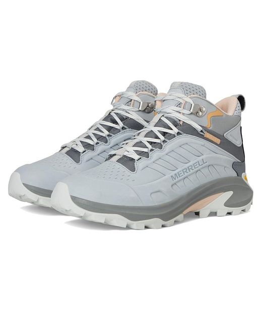 Merrell Metallic Moab Speed 2 Leather Mid Waterproof Climbing Shoes
