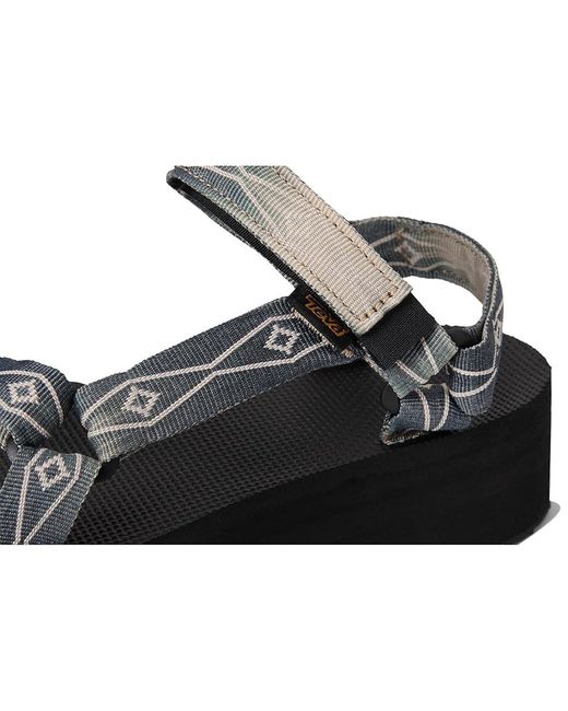 Teva Black Flatform Universal Sunscape Sandals Waterles/Cream 5 B