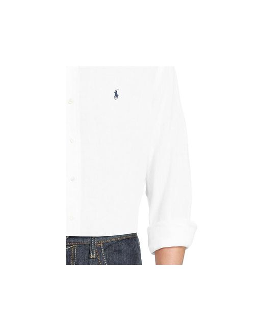 Polo Ralph Lauren Long Sleeve Linen in White for Men | Lyst