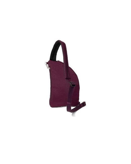 Baggallini Purple Securtex Anti-Theft Half Moon Sling Handbags, Nylon