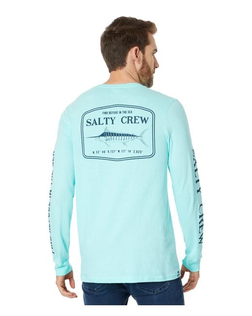 Salty Crew Blue Stealth Long Sleeve Tee for men