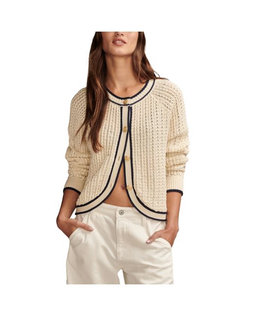 Lucky Brand Natural Button Front Sweater Jacket