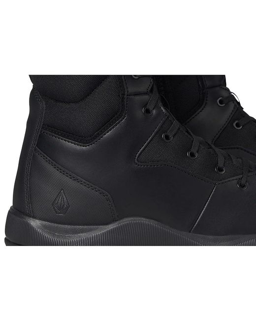 Volcom Black Street Shield 8 Tactical Boots With Side Zipper Cowboy Boots, Leather for men