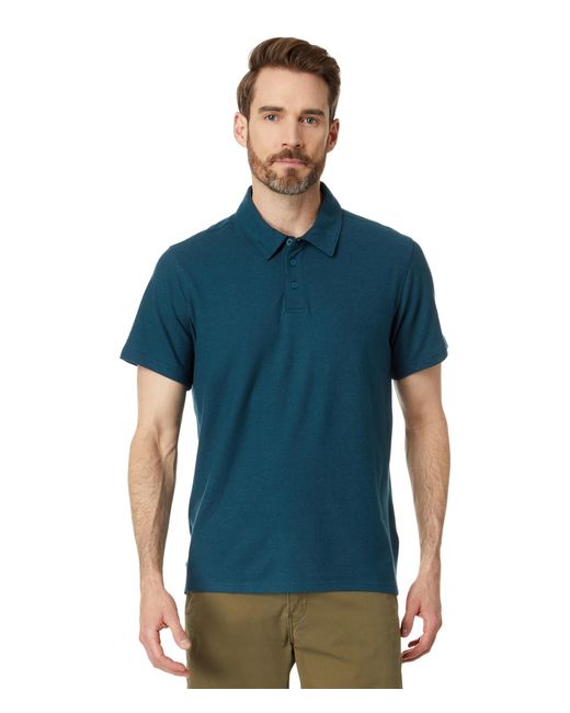 Smartwool Blue Short Sleeve Polo for men