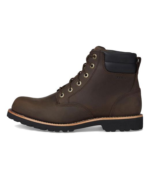 L.L. Bean Black Bucksport Work Boot Plain Toe Waterproof Shoes 7 D for men