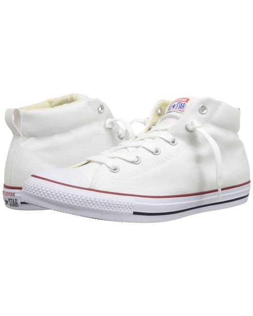 Converse Chuck Taylor(r) All Star(r) Street Core Canvas Mid (white/natural/white) Lace Up Casual Shoes