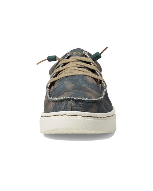 L.L. Bean Blue Higgins Beach 4 Eye Slip-On Print (Deep Camo) Shoes