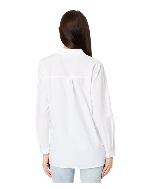 Eileen Fisher White Classic Collar Shirt