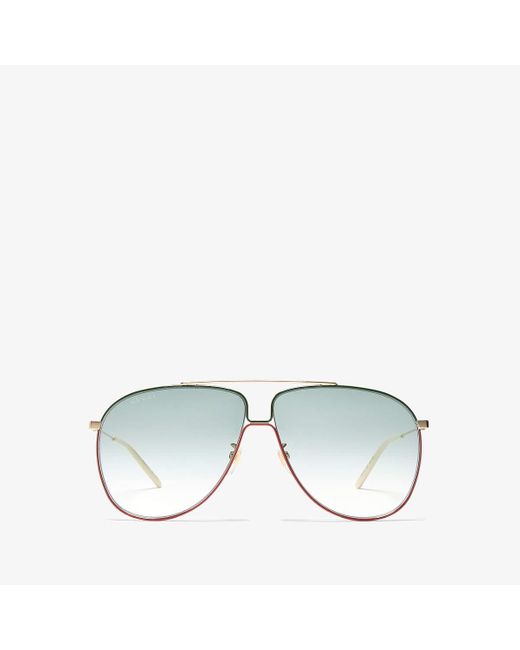 gucci green aviator sunglasses